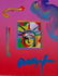 81: Peter Max LIBERTY HEAD 3 Hand Signed Original Mixed