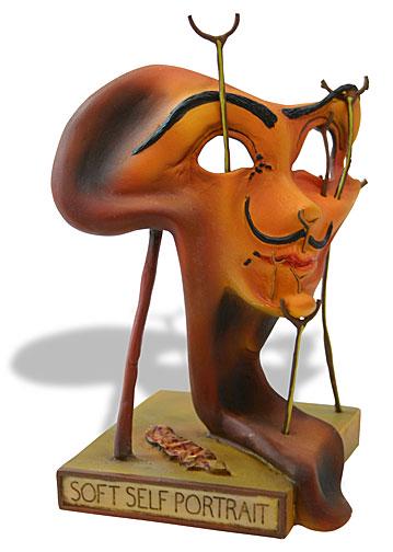 Dali SOFT SELF PORTRAIT WITH FRIED BACON: This is a sculpture entitled "SOFT SELF PORTRAIT WITH FRIED BACON" (1941) by Salvador Dali. This is a highly collectible, quality, resin sculpture with hand-painted color details, matte and glossy fin