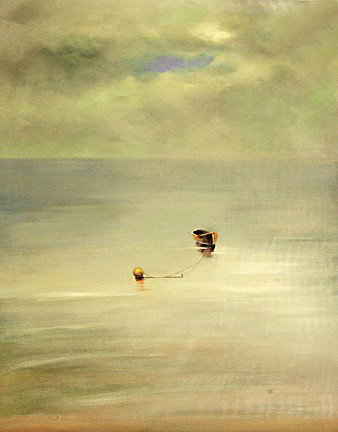 Huge Oil Painting on Canvas - Little Boy's Canoe: Hand made oil painting on canvas, Signed by the artist, High Quality Art Comes in size : 36"x48" Item is shipped rolled.