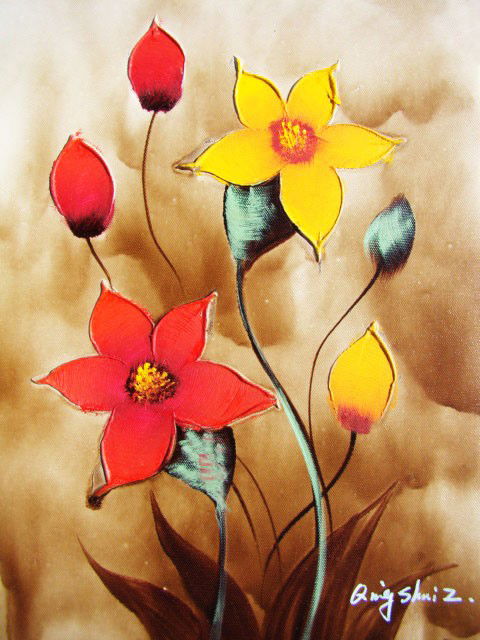 Original Painting by Qingshui Z. "Wild Kiss": Gallery Estimated Value: $1,800 Signed by the artist Qingshui Z, Certificate of Authenticity provided. Gallery Wrapped & Ready to Hang! No need to frame! The painting is an Original Oil on canvas, pai