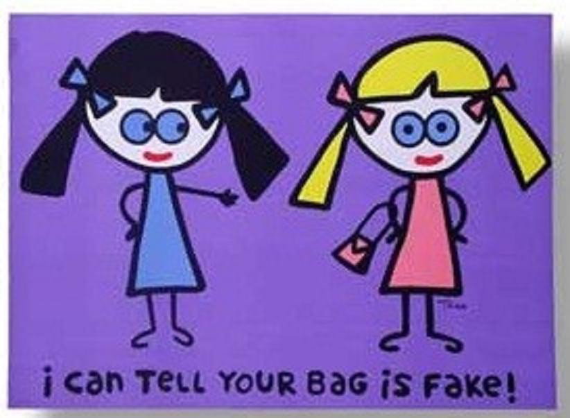"I Can Tell Your Bag Is Fake" by Todd Goldman: Dimensions: 24" x 36" Medium: Giclee on Canvas Edition: S/N of 395
