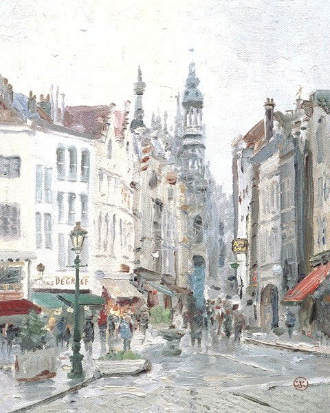 Thomas Kinkade "Brussels": Signed by the Artist Paper Lithograph Limited Edition Includes Official Thomas Kinkade Certificate of Authenticity •Image Size 10" x 8"