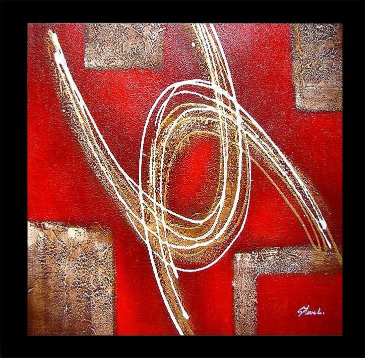Upsidedown Life, Unique Abstract Oil Painting: With strong lines and cubist influence, this abstract influenced oil painting will create a colorful and vivid space. With the fusion of colors and bold textures capturing the viewer’s eye around th