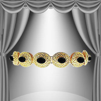 Genuine 7 CT Sapphire Museum Bracelet: Master jewelers handcrafted this museum bracelet with 12 pieces of 6mm x 4mm oval genuine sapphire. The stones are set in 21 grams of sterling silver layered with 18K gold plated and antiqued. The len