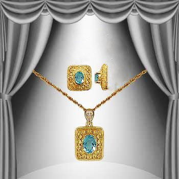 Genuine 2 CT Blue Topaz Diamond Museum Set: Master jewelers designed your set with 1 piece of GENUINE 7X5mm faceted oval blue topaz. 2 pieces of GENUINE 6X4mm faceted oval blue topaz. 1 piece of GENUINE single cut diamond .01 carat tw. 2 grams