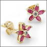 1.07 CT Ruby & Diamond Designer Earrings $900
