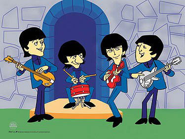 Ltd Ed. Sericel THE BEATLES "A Hard Days Night": Based on the Saturday Morning cartoon series The Beatles. Includes Certificate of Authenticity, and has the official DenniLu Company Stamp. Size: 14"x14"