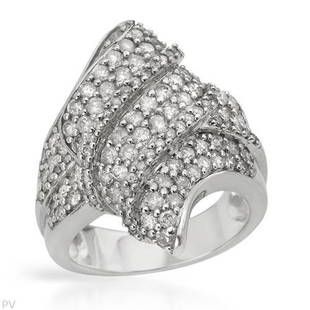 Amazing 2 CTW 14K White Gold Diamond Ring $14,575: Condition - brand new Material - 14K White gold Total item weight - 10.8g Total diamond carat weight - 2.00ctw Gemstone info - diamond Quantity / ctw - 117/2.0 ctw Shape - round Color - G - H Clarity