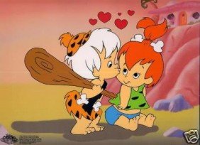 THE FLINTSTONES PEBBLES & BAM BAM SERICEL: THE FLINTSTONES PEBBLES & BAM BAM SERICEL HANNA BARBERA FROM VIVA ROCK VEGAS artist: Animation Art Hanna-Barbera Studio PEBBLES & BAM BAM 2000 10 1/2'' x 12 1/2'' Sericel. From the edition of 5000. Ba