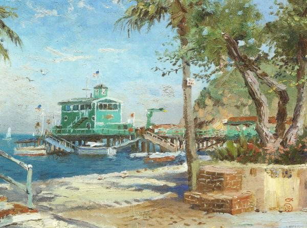 Thomas Kinkade "Catalina, Rosies On The Pier": Signed by the Artist Paper Lithograph Limited Edition Includes Official Thomas Kinkade Certificate of Authenticity •Approx Size: 20" x 16"