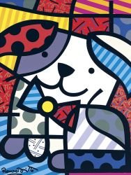 Art Print by Romero Britto "Ginger": Museum quality fine-art print, printed on high quality archival acid free paper. Each print is of the highest museum art print reproduction quality and are supplied by the world's leading art publishe