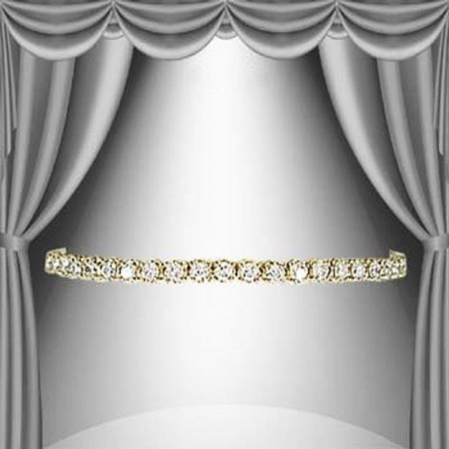0.25 Cts Diamond 18KGP Designer Bracelet: 32 Single cut 1.1 mm round diamonds Color: I-J & Clarity: I2-I3 No treatment.7.86 grams of base metal layered with 18k yellow gold.Length is 7 1/2 inches.The width is 1/4 inches.