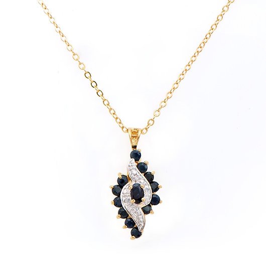 1.52 Ct Natural Diamond Sapphire Sterling Silver Designer Necklace MSRP $1,775!: Diamond DescriptionShape: RoundsSize: 1.1mm Quantity: 2CTW: 0.02Grade: I3Color: H-I Gemstone DescriptionGemstone: Black SapphireColor: BlackShape: OvalSize: 5x3Quantity: 1CTW: 0.3 Gemstone Description