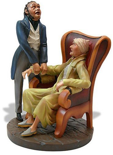 Honore Daumier DOCTOR VISIT Sculpture: This is a sculpture entitled "DOCTOR VISIT" by Honore Daumier. Daumier captures the real life experience of a Doctor's Visit in the 19th century. The Doctor checks the patient's pulse and prepares to