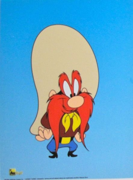 Warner Bros YOSEMITE SAM Sericel: This is a Limited Edition Sericel of Warner Bros Looney Tunes YOSEMITE SAM . This fantastic animation features Yosemite Sam as he appeared in the 1970's cartoons. This Cel measures 8 by 6 inches, come