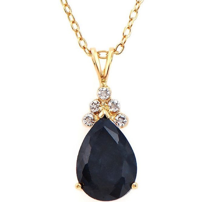 6.06 Ct Natural Diamond Sapphire 925 Sterling Silver Designer Necklace MSRP $1,695!: Gemstone Description Gemstone: Black Sapphire Color: Black Shape: PearsSize: 14x10Quantity: 1CTW: 6.01 Diamond DescriptionShape: RoundsSize: 1.1mm Quantity: 5CTW: 0.05Grade: I3Color: H-I Material Info