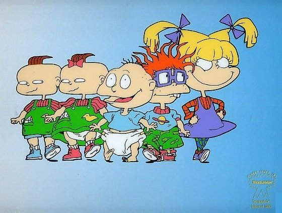 Animation Sericel The Rugrats Salute: 12.5" x 14" Animation Sericel based on the cartoon series "The Rugrats".