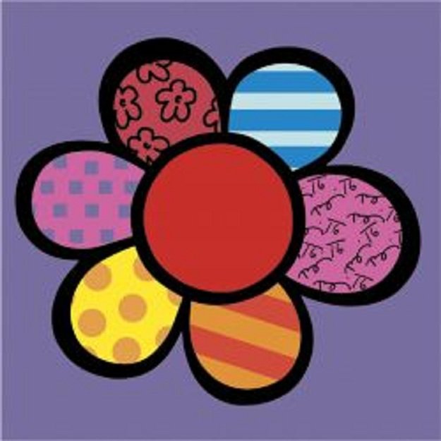 Art Print by Romero Britto "Flower Power III": Museum quality fine-art print, printed on high quality archival acid free paper. Each print is of the highest museum art print reproduction quality and are supplied by the world's leading art publishe