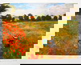Claude Monet POPPIES NEAR ARGENTEUIL Estate Signed Giclee