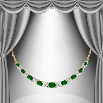 5.29 Cts Green Agate & Diamond 18KGP Elegant Necklace: 9 pieces of GENUINE Green Agates quality AAA no treatment.8 pieces of GENUINE 1.1mm faceted round diamond 0.06 carat Tw I-J color.10.48 grams of base metal layered with 18K yellow gold.The necklace le