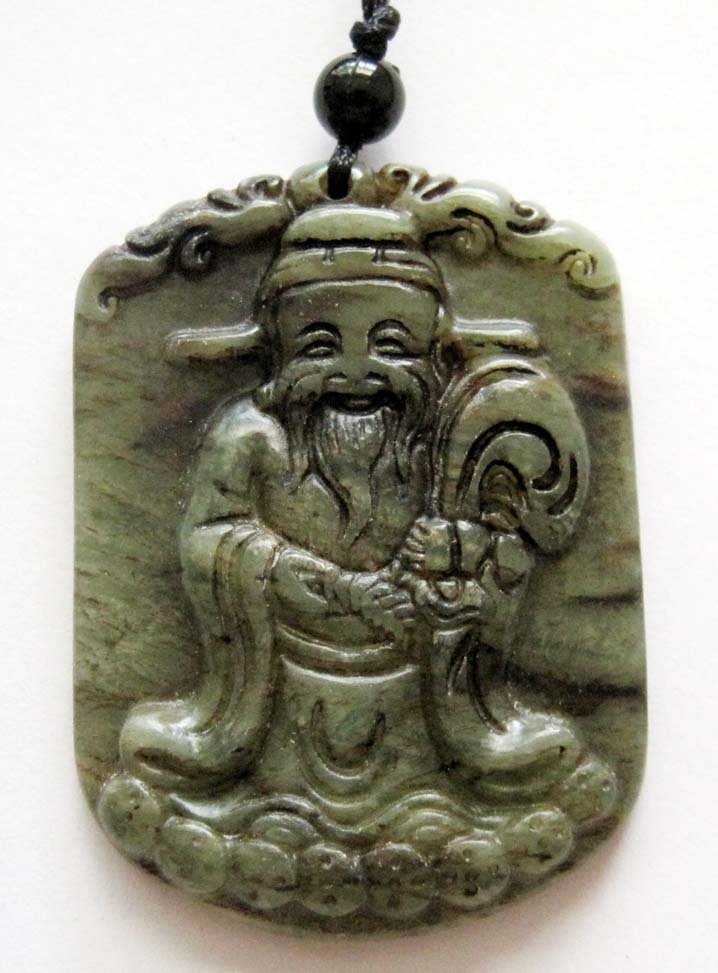 Handcrafted Natural Chinese Jade Old Wise Man Coins: Approx Size: 1" x 1 1/2" Diameter. The Chinese love jade because of not only its beauty, but also more importantly its culture, meaning and humanity, as Confucius (551 BC - 479 BC) said there are 11 D