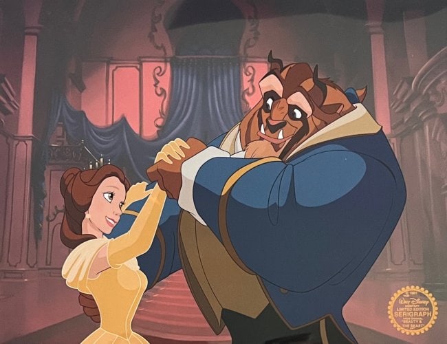 Disney BEAUTY AND THE BEAST Limited Edition Sericel Animation Fine Art: This is a Disney Limited Edition Serigraph Cel of Beauty and the Beast.From Walt Disney Studios. Disney?s own artists have selected this scene from the original animation drawings used to produce this
