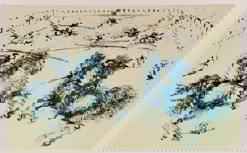 Dali Combat De Chevaliers Facsimile Signed Limited Edition Giclee: This is a limited edition giclee titled ?COMBAT DE CHEVALIERS? by Salvador Dali. This piece is facsimile signed on the lower right. Pencil numbered from an edition of 375. Paper measures 12" x 17". Im