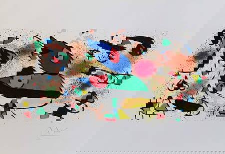 Joan Miro SCULPTURES II Facsimile Signed Limited Edition Giclee: This is a Joan Miro limited edition facsimile signed giclee titled ?Sculptures II?. This giclee is facsimile signed on the lower right which means it bears a copy of Miro?s signature. This piece is pe