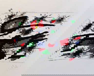 Joan Miro PEINTURE POESIE Facsimile Signed Limited Edition Giclee: This is a Joan Miro limited edition facsimile signed giclee titled ?Peinture Poesie?. This giclee is facsimile signed on the lower right which means it bears a copy of Miro?s signature. This piece is