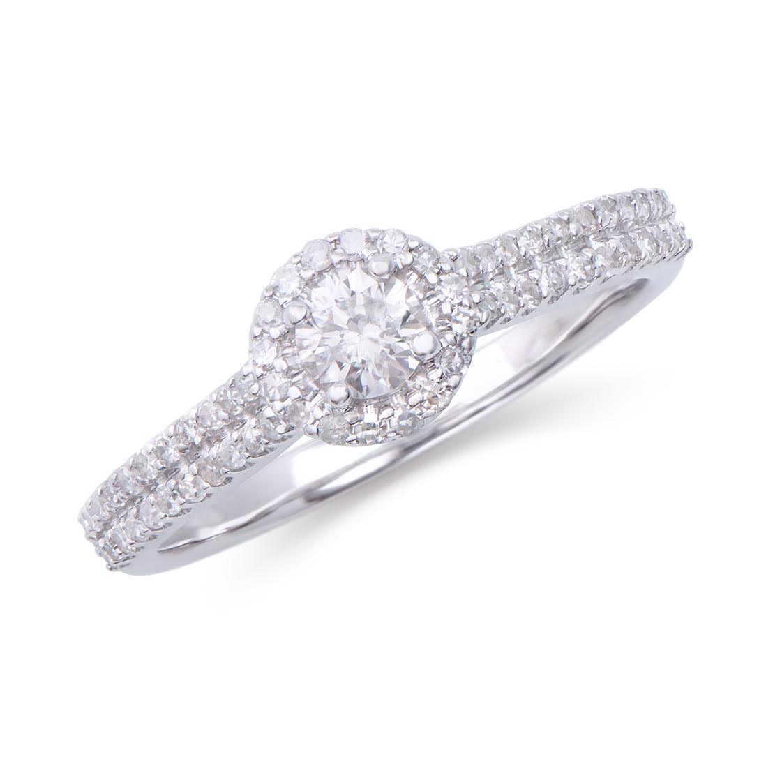 0.551 Cts Certified Diamond 14K Designer Engagement Ring $5982: Main 0.235 Ct of Round shape Diamonds 4.0 mm:Color: H-I, Quality: I1-I2.Side 0.316 Ct of Round shape Diamonds 1.0 mm:Color: H-I, Quality: I1-I2.3.12 grams 14K solid white gold.Size 7.5.Comes with sign