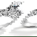 1.25 ct Certified Diamonds 14K White Gold Designer 7 Stone Ring 7.5