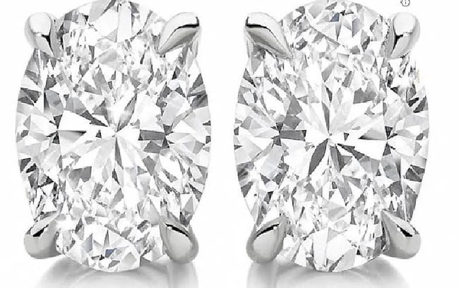 $7,995 Value! 2.03 Cts IGI Certified Oval Lab Grown Diamonds Designer 14K Gold Earrings E VVS NEW: Lab Grown Diamond Description: Shape: OvalSize: 8.04 x 5.67 x 3.49mm Quantity: 2: Total 2.03 CtsGrade: VVS2Color: E Material Information: Primary Material: 14K Solid Gold (Marked)Color: White Gold Jew