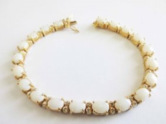 9.15 Ct Opal & Diamond Designer Bracelet $1,520 (1 of 1)