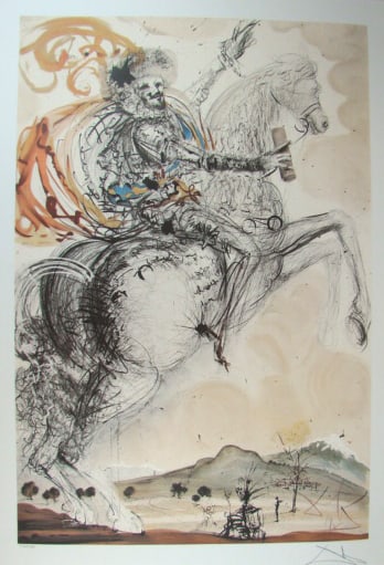Salvador Dali Lithograph Don Quixote (1 of 2)