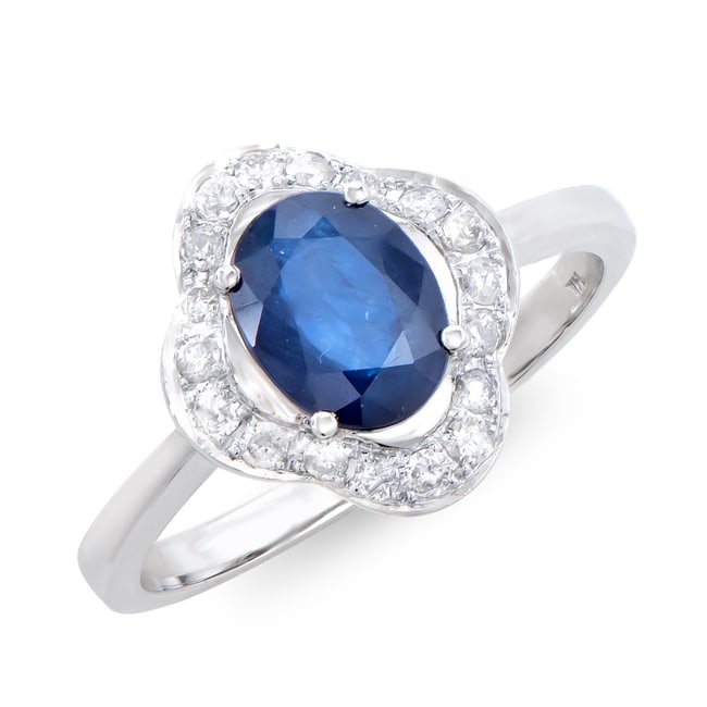 $5,295 GLS Appraisal Value! ! 1.80 Cts Certified Natural Diamond Sapphire 14K Gold Designer Ring (1 of 5)