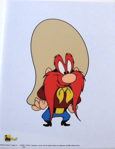 Animation Sericel - Yosemite Sam: 8" x 6" Animation Sericel based on the cartoon series, comes with certificate of authenticity