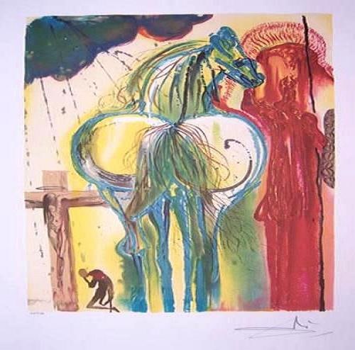 Salvador Dali Lithograph Centurion: Each one made on archival quality paper, facsimile signed and pencil numbered from an edition of 500. Certificate of Authenticity provided. Size:22"x14.5"