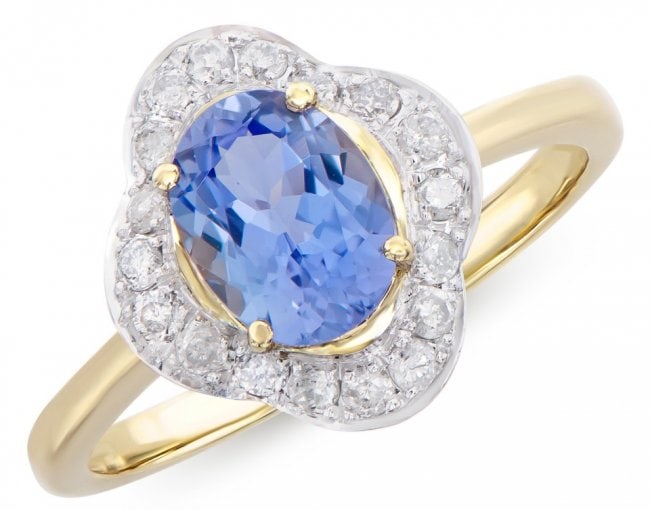 1.46 Ct Certified Tanzanite & Diamond Ring $8,150! (1 of 3)