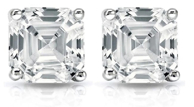 $7,495 Value! 2.04 Cts IGI Certified Asscher Cut Lab Grown Diamond Designer 14K Earrings E VS2 NEW: Lab Grown Diamond Description: Shape: Asscher CutSize: 5.51 x 5.40 x 3.80mm Quantity: 2: Total 2.04 CtsGrade: VS2Color: E Material Information: Primary Material: 14K Solid Gold (Marked)Color: White Go