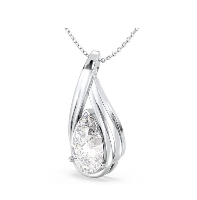 1.16 CTW IGI Certified Lab Grown Diamonds Designer Necklace E-F VVS2 NEW $3,515 Value!: Lab Grown Diamond Description: Shape: Pear ShapeSize: 4.40x6.80 mm Total Weight 1.16 CtGrade: VVS2Color: E-F Material Information: Primary Material: 925 Sterling Silver (Marked) Jewelry Information: M