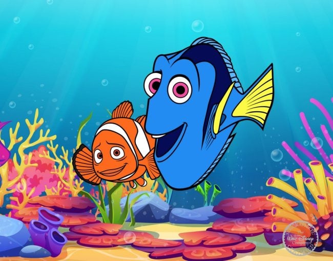 Disney FINDING NEMO Sericel Animation Art Serigraph Cel MSRP $1,279!: This is a Disney Limited Edition Serigraph Cel of Finding Nemo featuring Dory and Marlin.Disney?s own artists have selected this scene from the original animation drawings used to produce this classic