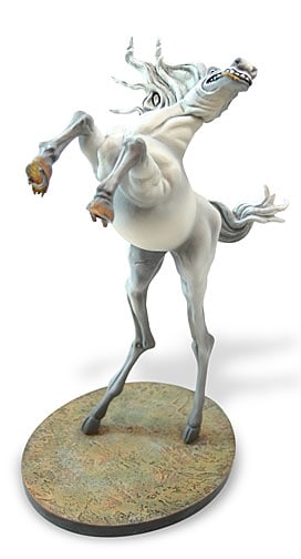 Salvador Dali HORSE Sculpture: This is a sculpture entitled "HORSE" THE TEMPTATION OF SAINT ANTHONY (1946) by Salvador Dali. This is a highly collectible, quality, resin sculpture with hand-painted color details, matte and glossy f
