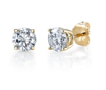 $9,795 Value! 2.00 Cts IGI Certified Top Lab Grown Diamond Yellow Gold Earrings D VS1 IDEAL Cut (1 of 5)
