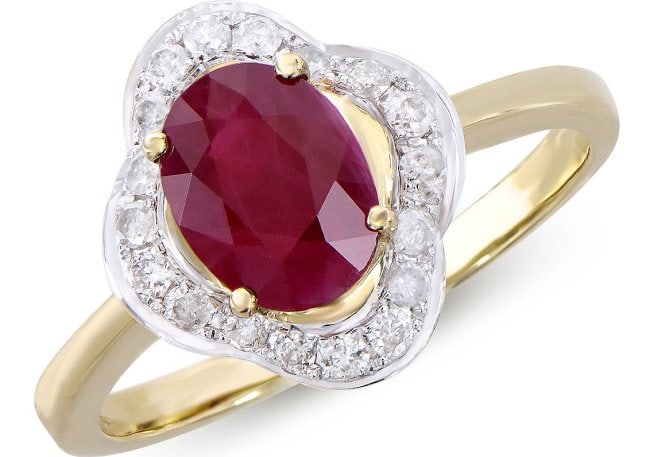 $5,695 Value! 1.80 Ct GLS Certified Natural Ruby Diamond 14K Gold Designer Ring: Gemstone DescriptionGemstone: RubyColor: RedShape: OvalSize: 8x6Quantity: 1CTW: 1.5 Diamond DescriptionShape: RoundSize: 1.5mm Quantity: 18CT: 0.3Grade: I2-I3Color: H-I Material Information:Primary Ma