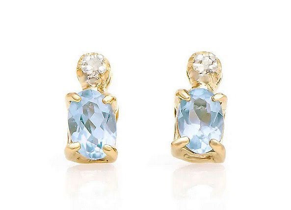 0.84 Ct Natural Diamond Aquamarine Sterling Silver Designer Earrings MSRP $1,195!
