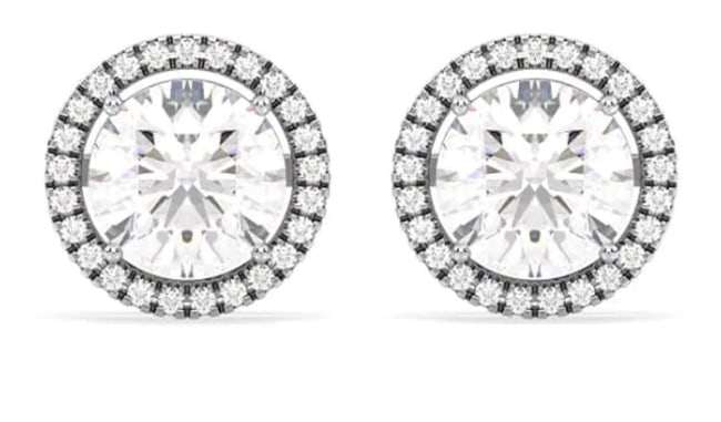 1.31 CTW IGI Certified Lab Grown! Diamonds Designer Earrings E-F VVS2 NEW $3,325 Value: Lab Grown Diamond Description: Shape: Round Brilliant CutSize: 4.40mm Total Weight 1.31 CtGrade: VVS2Color: E-F?Material Information: Primary Material: 925 Sterling Silver (Marked)??Jewelry Informatio