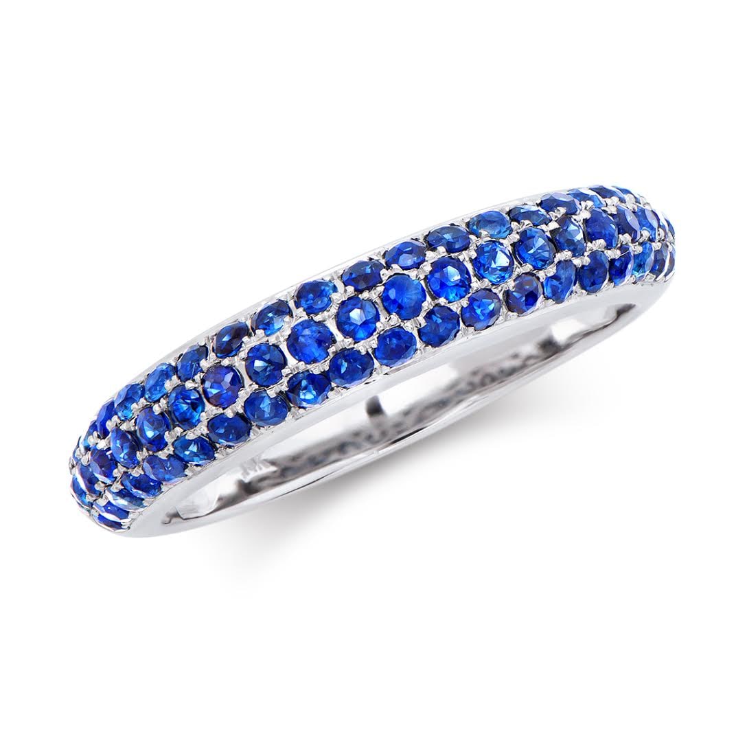 1.15 Cts Certified Blue Sapphire Designer Gold Ring MSRP $5,423!