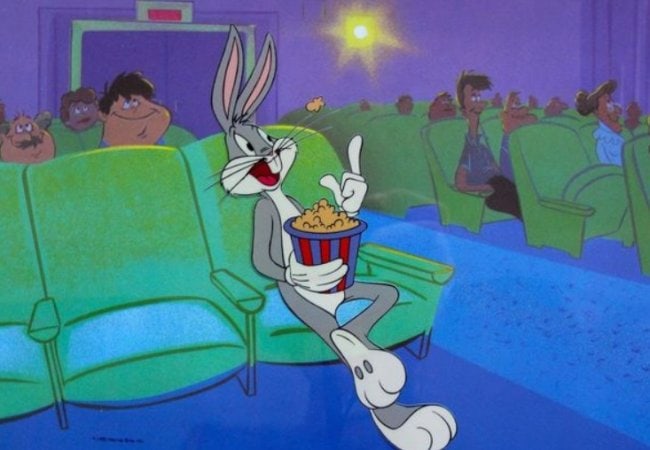 Warner Bros BUGS BUNNY AT THE MOVIES Sericel MSRP $895!