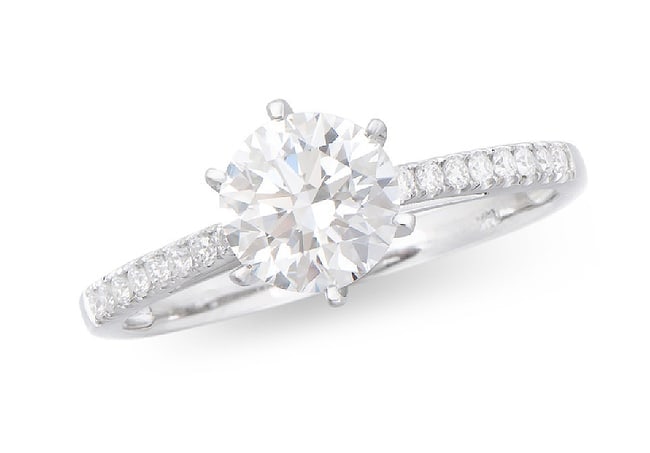 $14,895 Value! 1.29 Ctw IGI Certified Lab Grown Designer Diamond Ring F VVS 2 IDEAL Cut: Diamond Description: Shape: Round Size: 6.65mm Quantity: 1, 1.13 ctGrade: VVS 2Color: F Diamond Description: Shape: Rounds Size: 1.3mm Quantity: 16, 0.16 ctGrade: VVS 2Color: E-F Material Information: