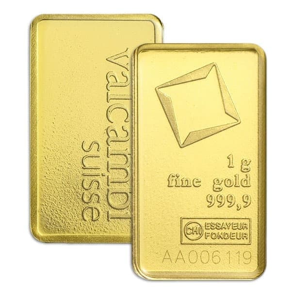 Great Investment! Valcambi Gold Bar, 1 Gram, .9999 Pure in Assay Package IRA Approved: The Valcambi Gold Bar, weighing 1 gram and made from .9999 pure gold, is a high-quality bullion product that reflects the exceptional standards of the renowned Swiss refiner, Valcambi. This small yet 